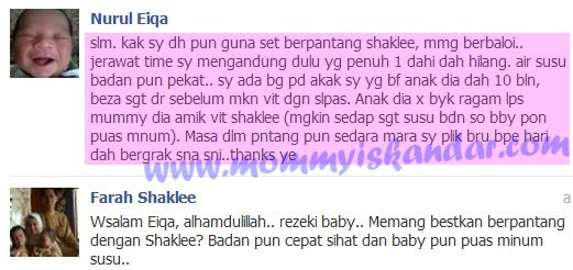 berpantang dgn shaklee-set c+esp