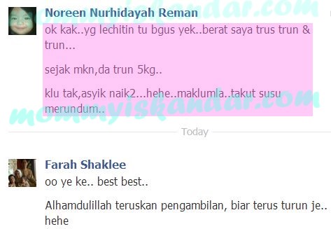 lecithin berat turun 5 kg