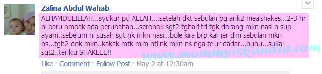 mealshake anak2 makan nasi