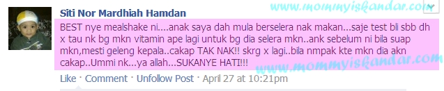 mealshake berselera makan