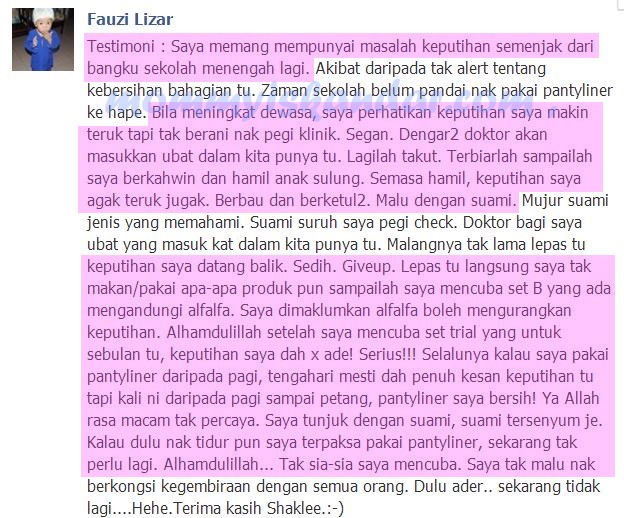 alfalfa bantu hilang keputihan