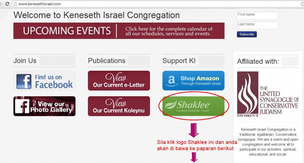 Shaklee menyokong israel?