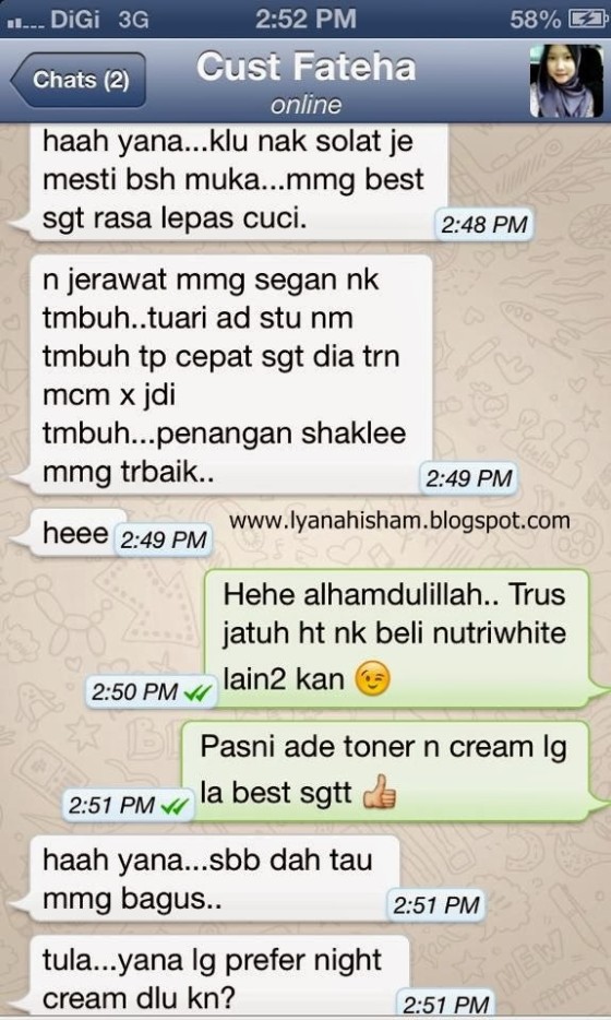 Testimoni Nutriwhite