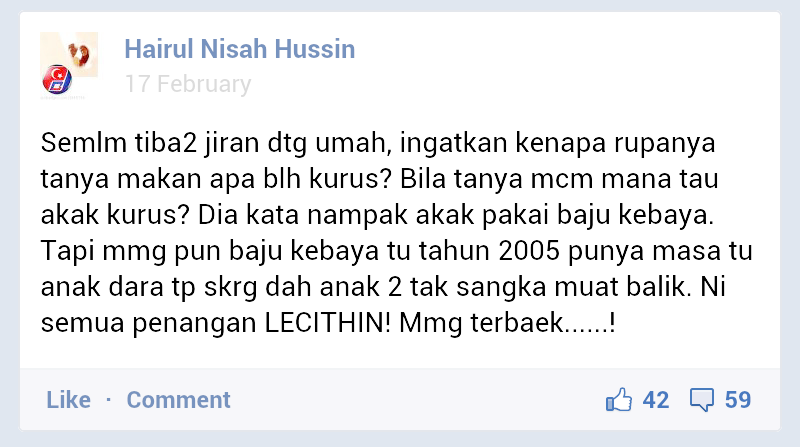 Testimoni Lecithin