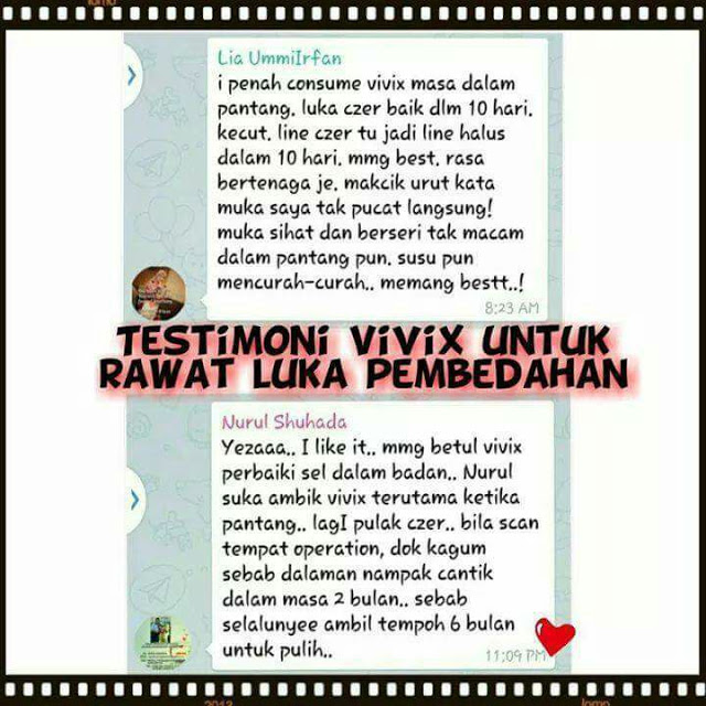 Vivix Sembuhkan Luka Bersalin Caesar Dengan Cepat