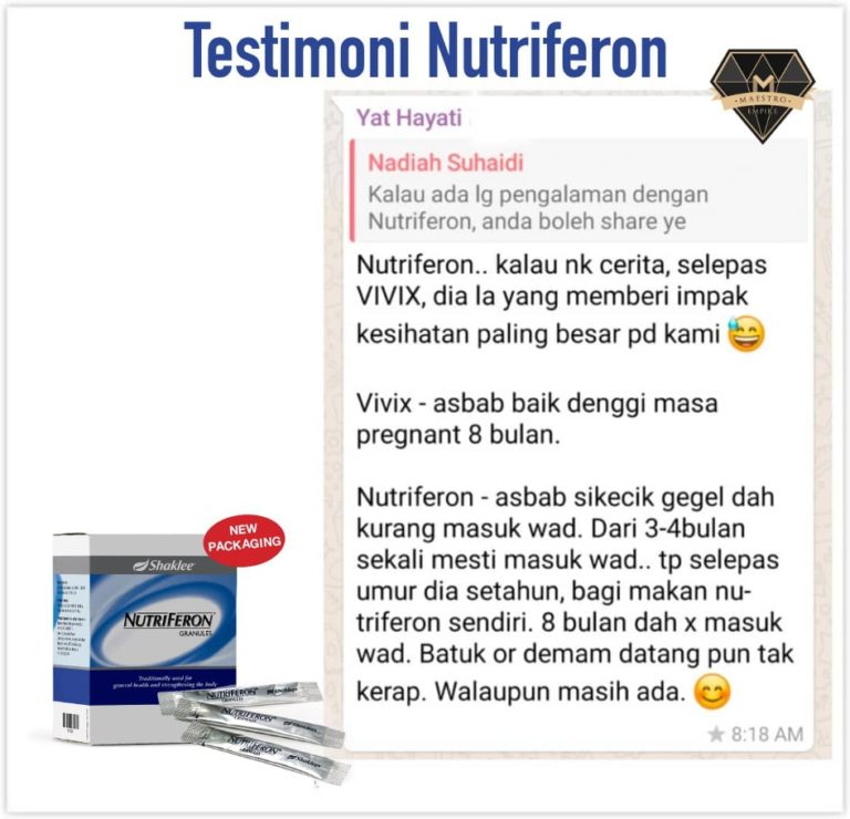 testimoni nutriferon shaklee