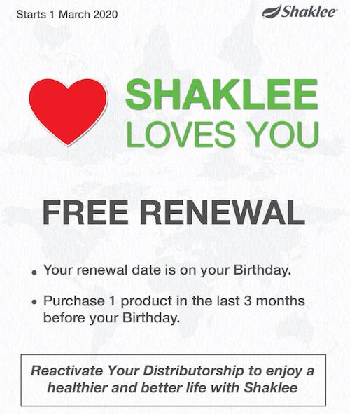 Renewal Mudah Dengan Shaklee